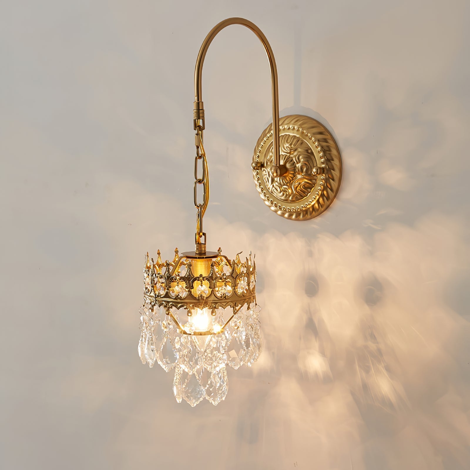 Ivmarila Nordic Art Crown Crystal Sconce Wall lamp-Neutral Decor