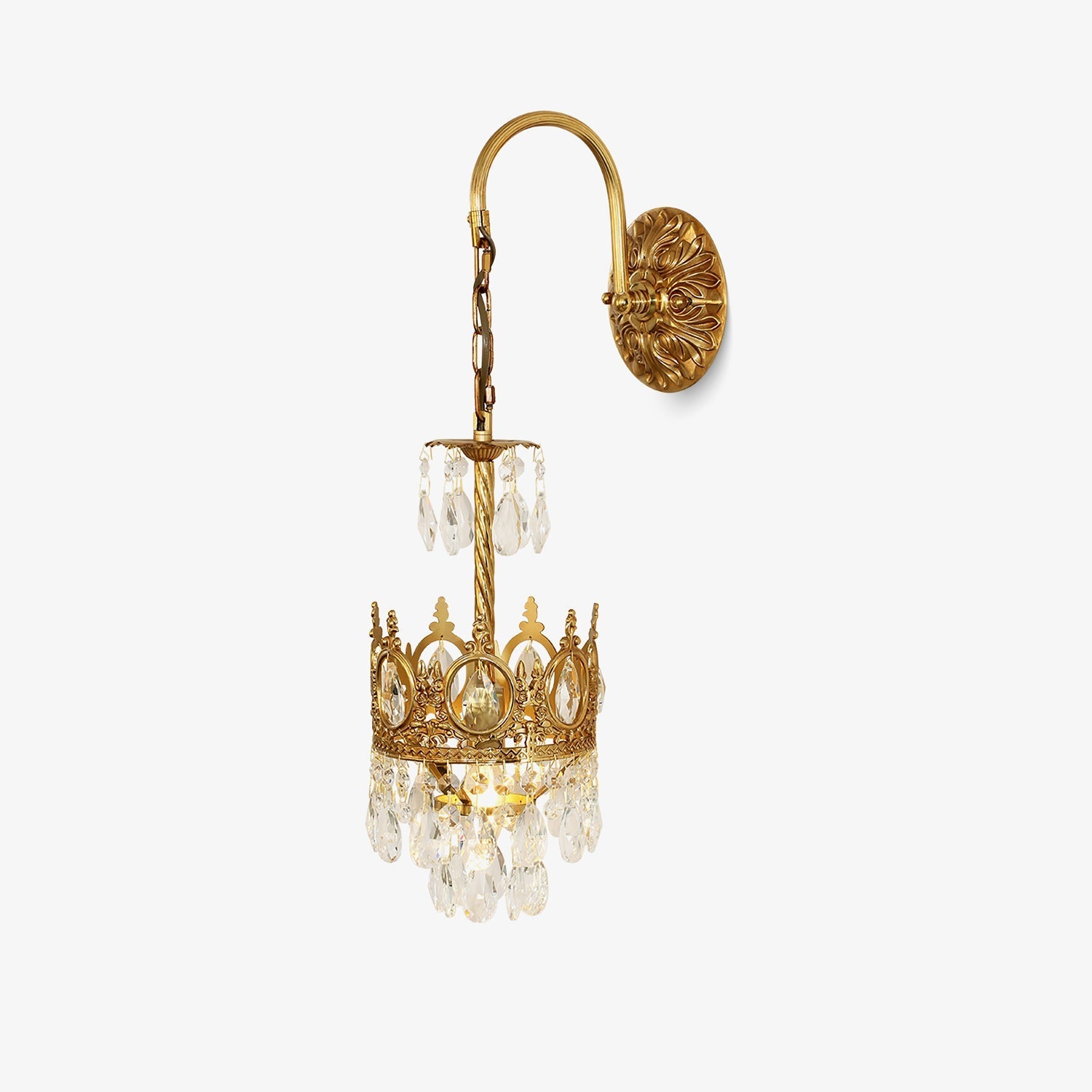 Crystal Crown Wall Light-Neutral Decor