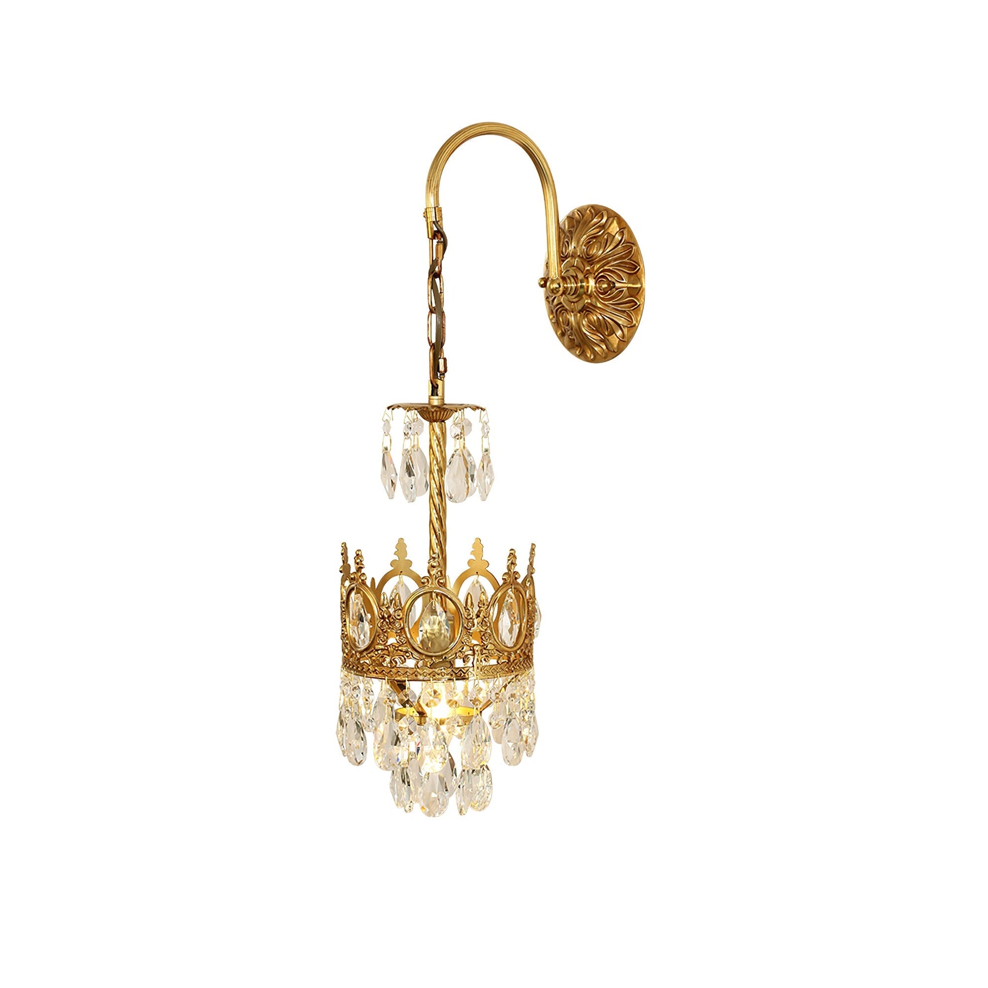 Crystal Crown Wall Light-Neutral Decor