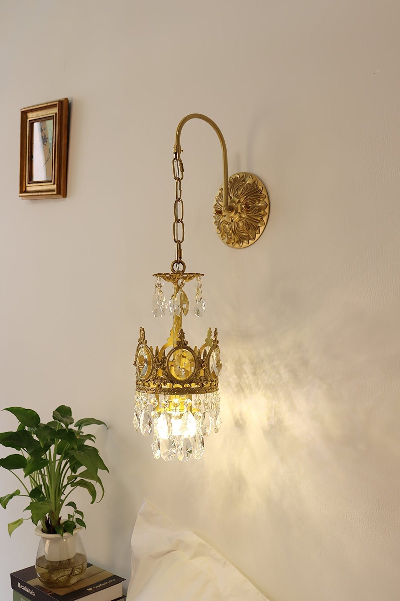Crystal Crown Wall Light-Neutral Decor