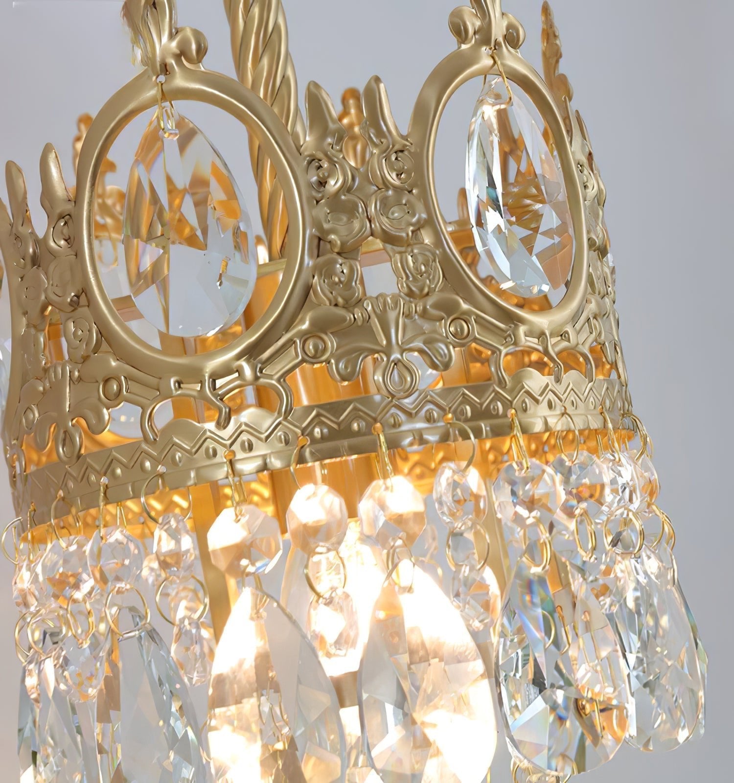 Crystal Crown Wall Light-Neutral Decor