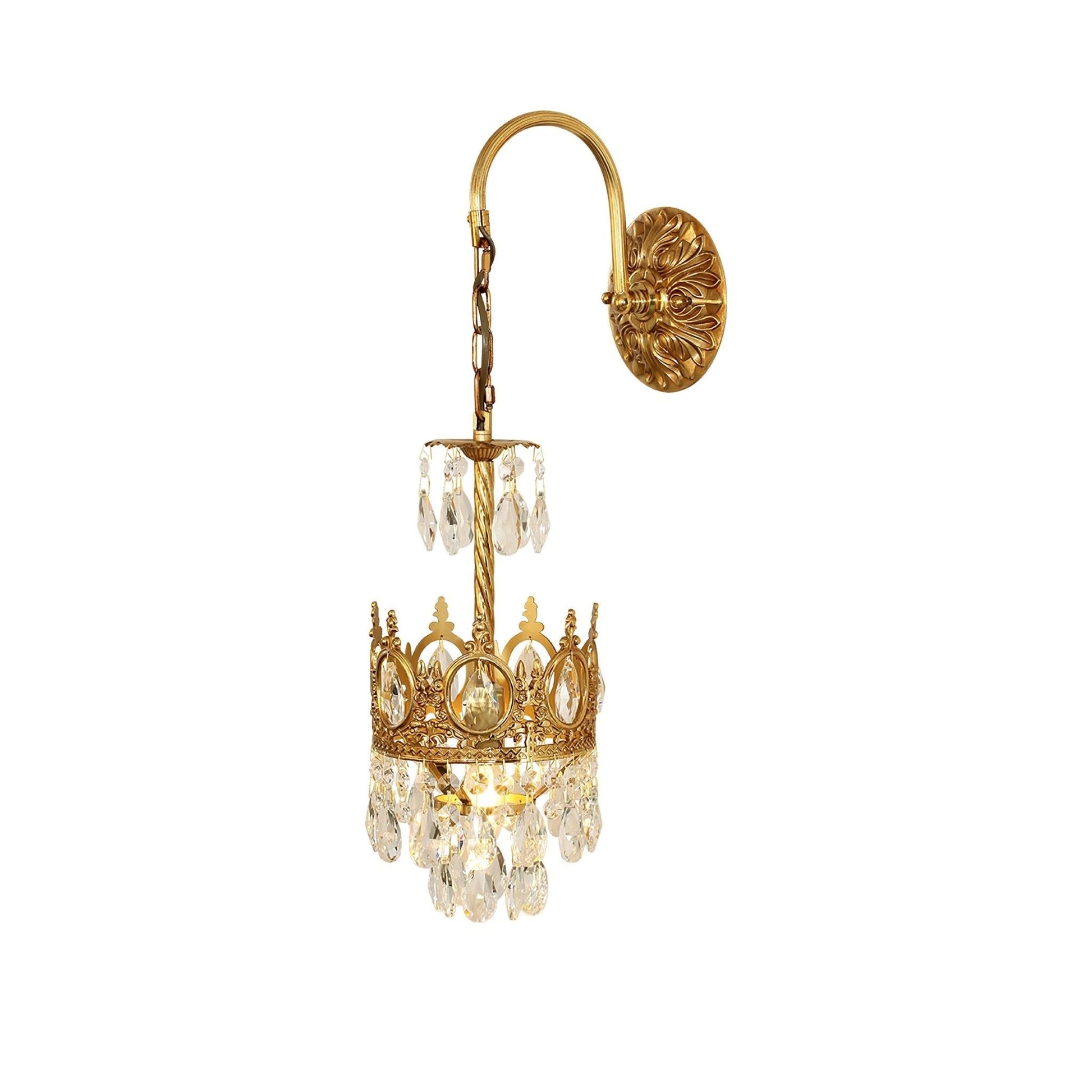 Crystal Crown Wall Light-Neutral Decor