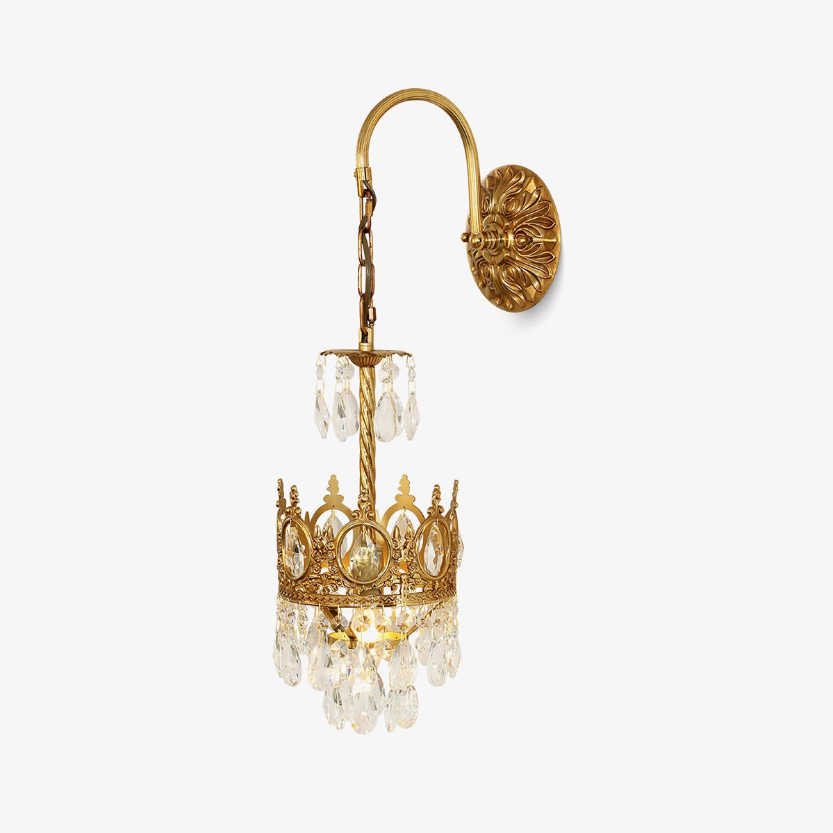 Crystal Crown Wall Light-Neutral Decor