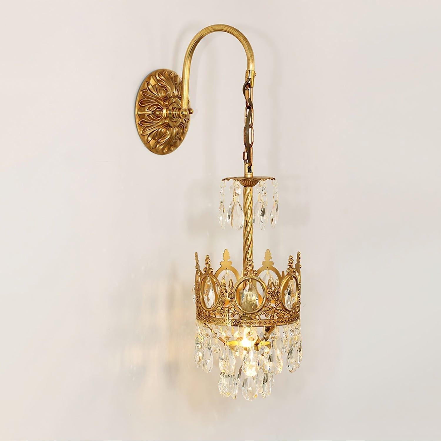 Crystal Crown Wall Light-Neutral Decor
