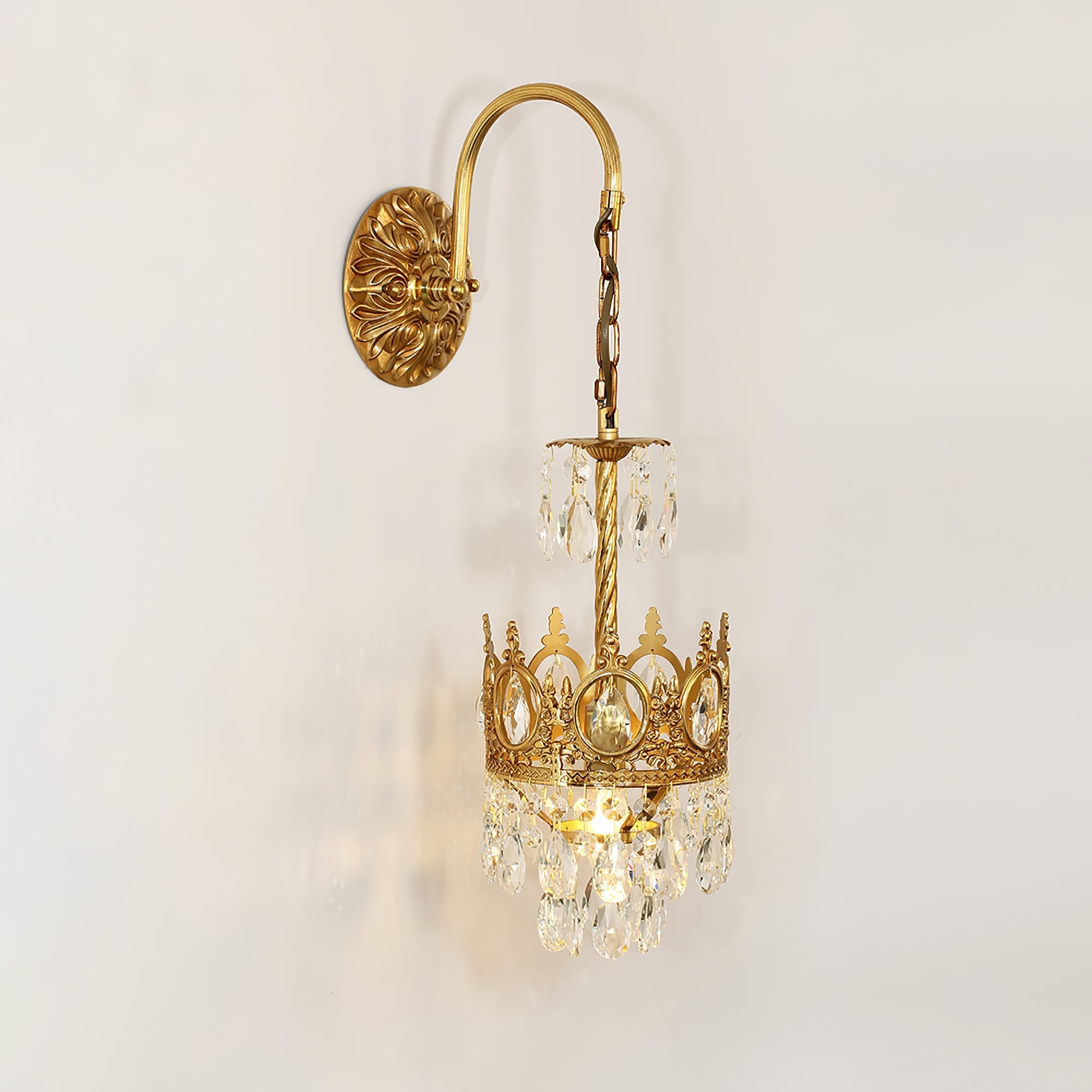 Crystal Crown Wall Light-Neutral Decor