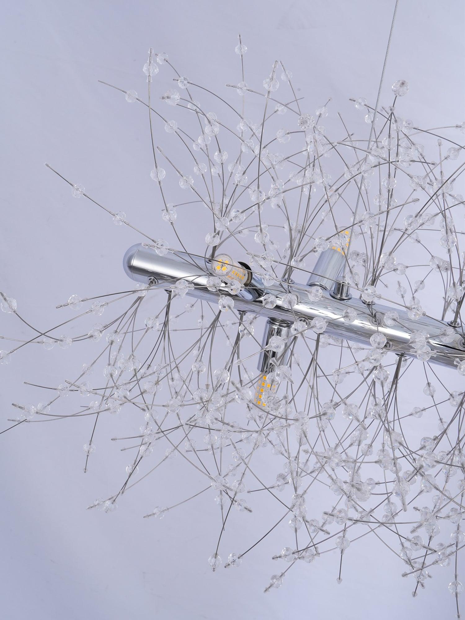 Haze Chandelier Crystal Dandelion with Crystals-Neutral Decor