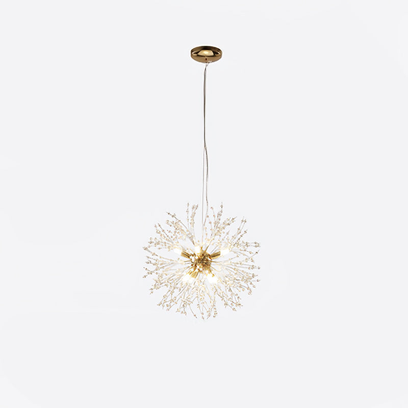Haze Chandelier Crystal Dandelion with Crystals-Neutral Decor