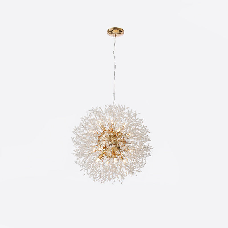 Haze Chandelier Crystal Dandelion with Crystals-Neutral Decor