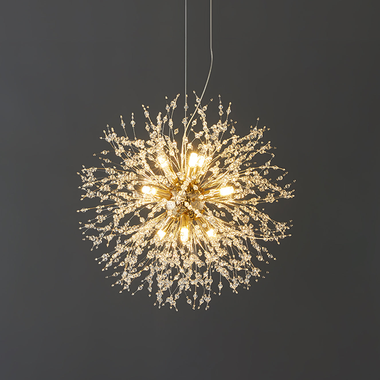 Haze Chandelier Crystal Dandelion with Crystals-Neutral Decor