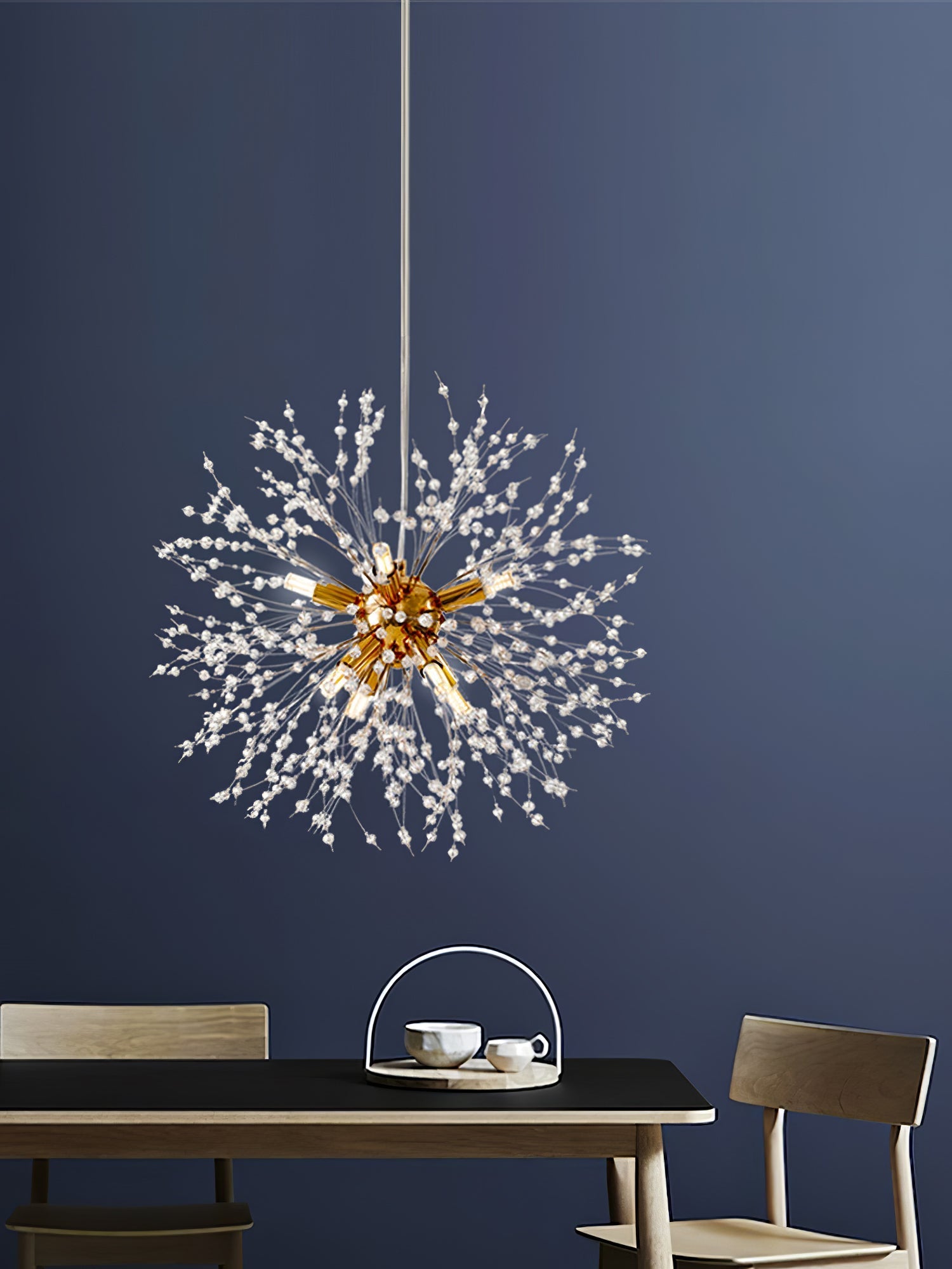 Haze Chandelier Crystal Dandelion with Crystals-Neutral Decor