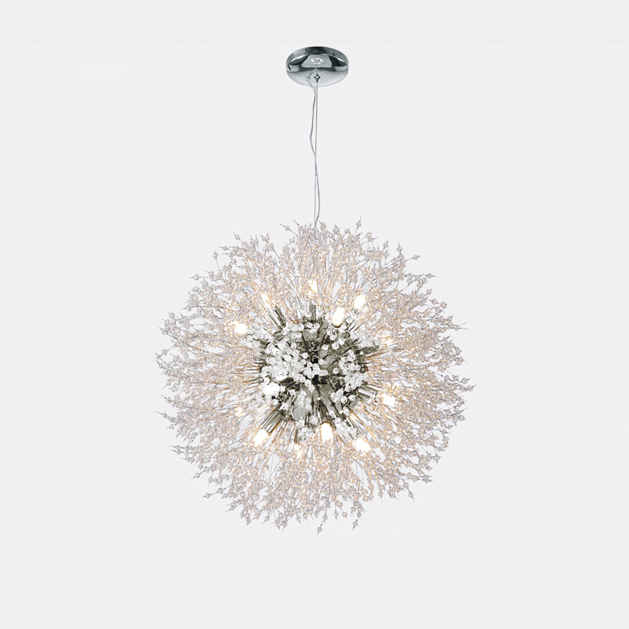 Haze Chandelier Crystal Dandelion with Crystals-Neutral Decor