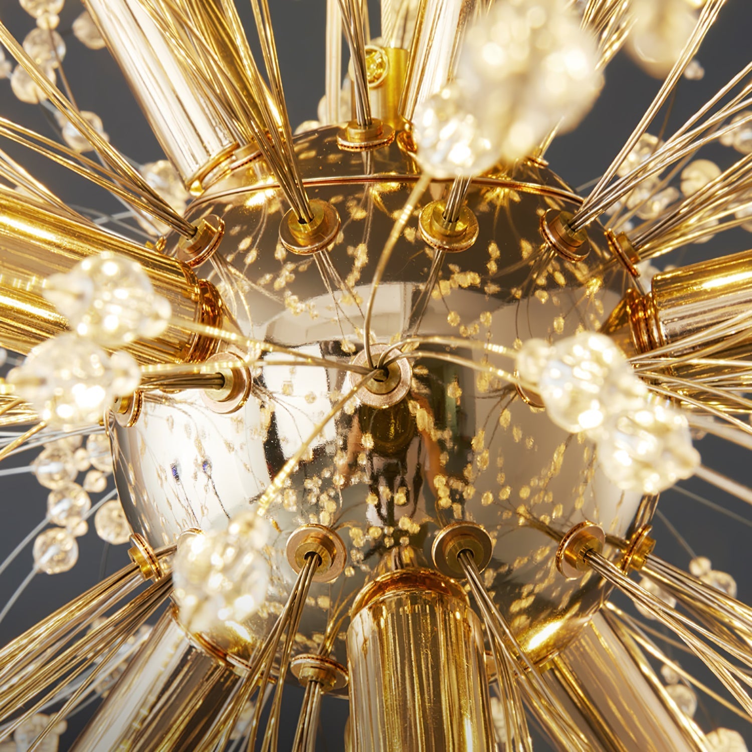 Haze Chandelier Crystal Dandelion with Crystals-Neutral Decor