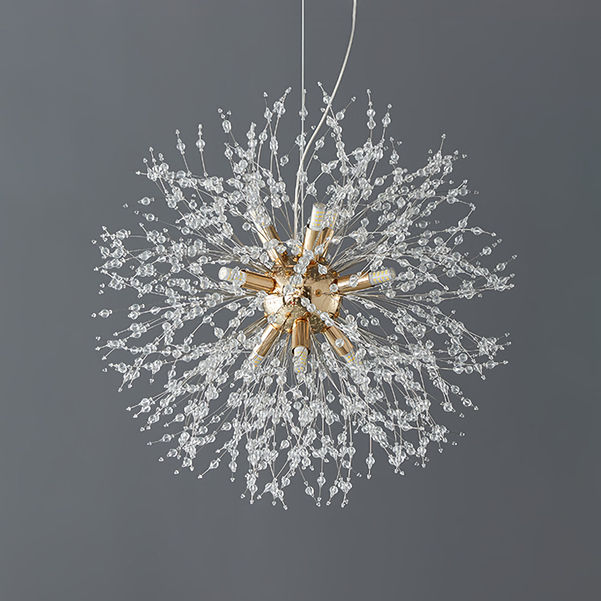 Haze Chandelier Crystal Dandelion with Crystals-Neutral Decor