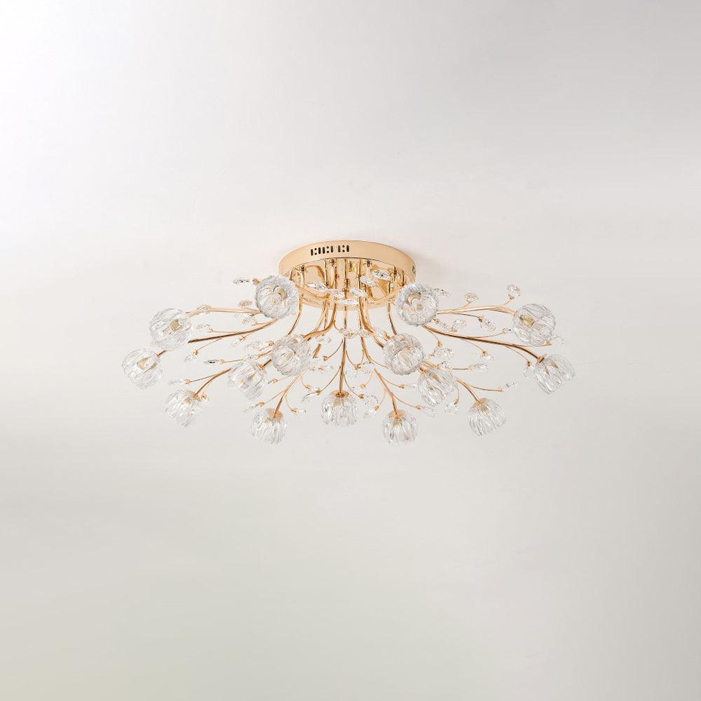 Fioris Postmodern Luxury Flower Crystal Ceiling Light-Neutral Decor