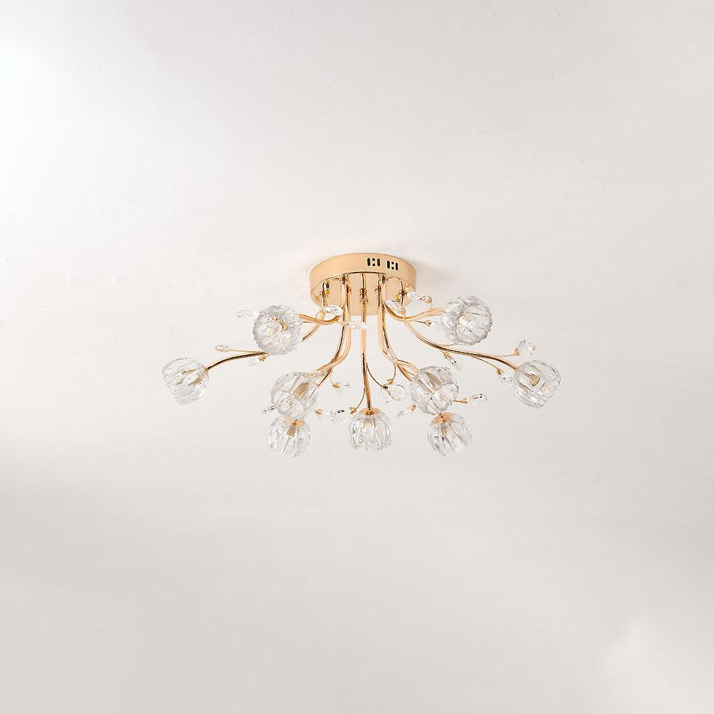 Fioris Postmodern Luxury Flower Crystal Ceiling Light-Neutral Decor