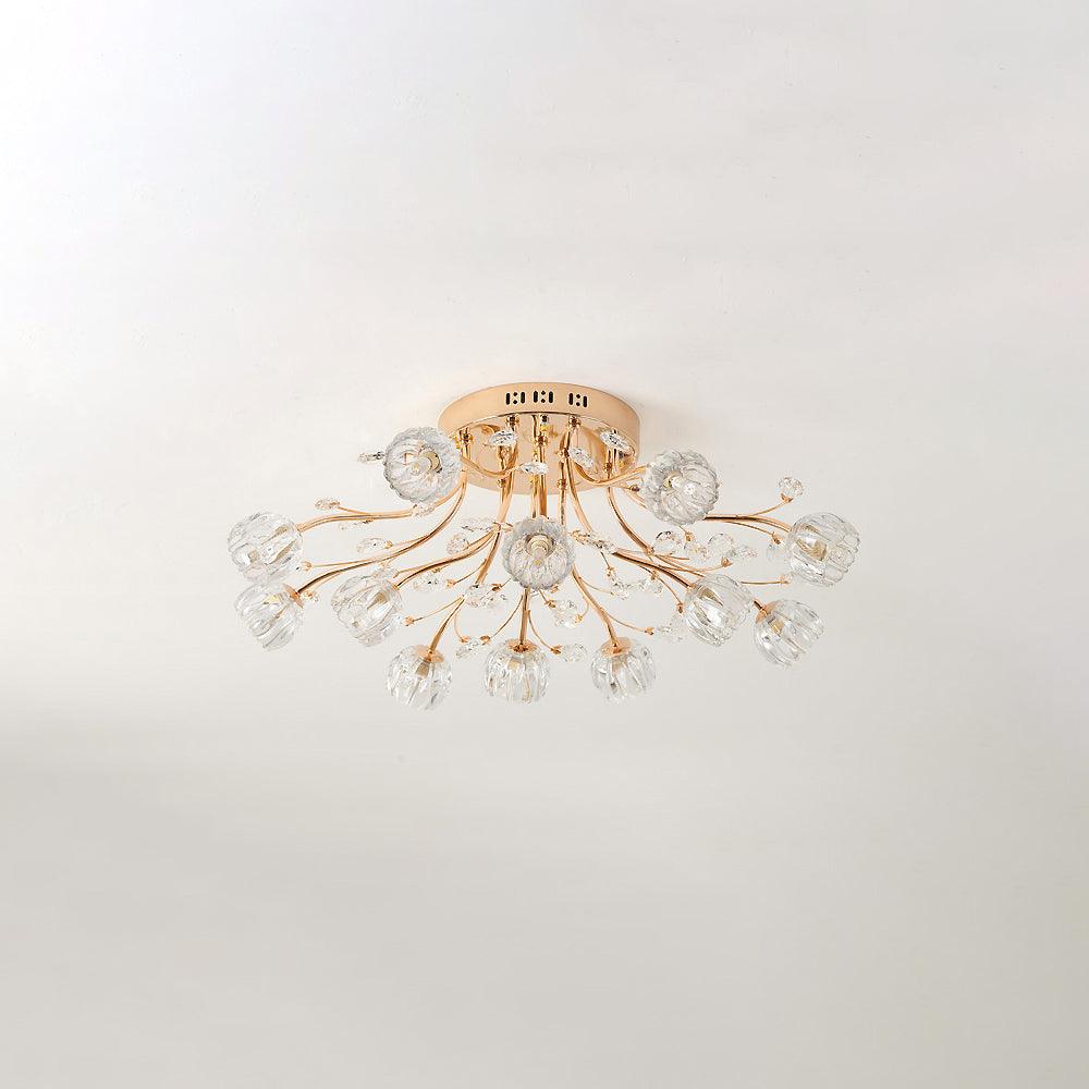 Fioris Postmodern Luxury Flower Crystal Ceiling Light-Neutral Decor