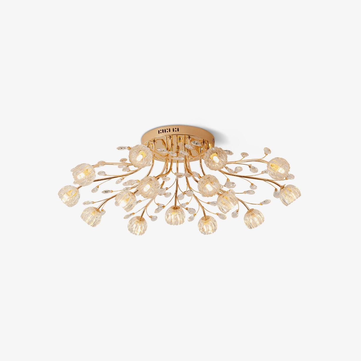 Fioris Postmodern Luxury Flower Crystal Ceiling Light-Neutral Decor