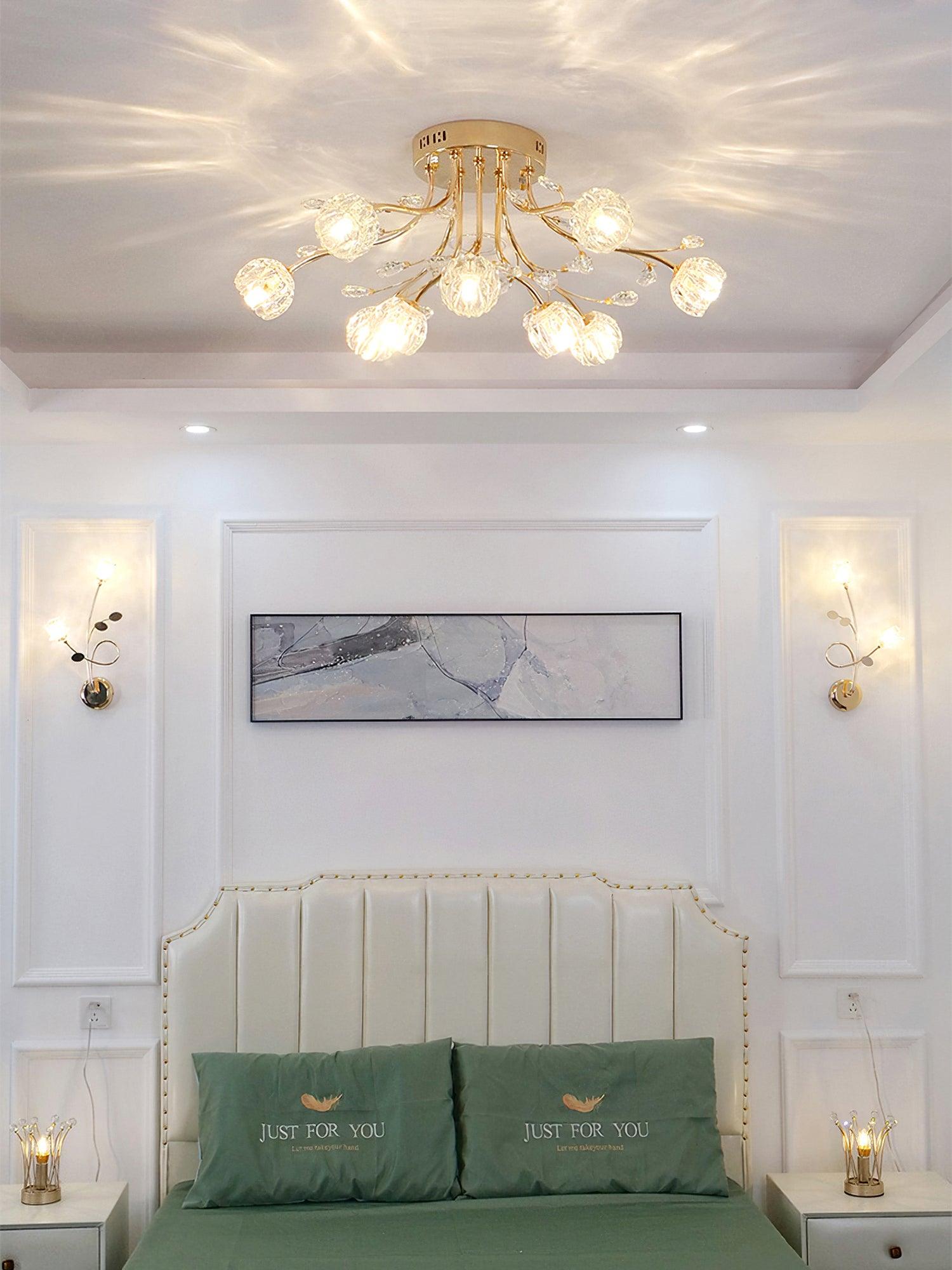 Fioris Postmodern Luxury Flower Crystal Ceiling Light-Neutral Decor