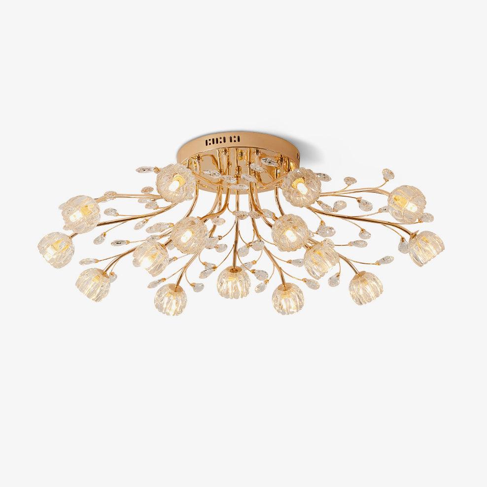Fioris Postmodern Luxury Flower Crystal Ceiling Light-Neutral Decor