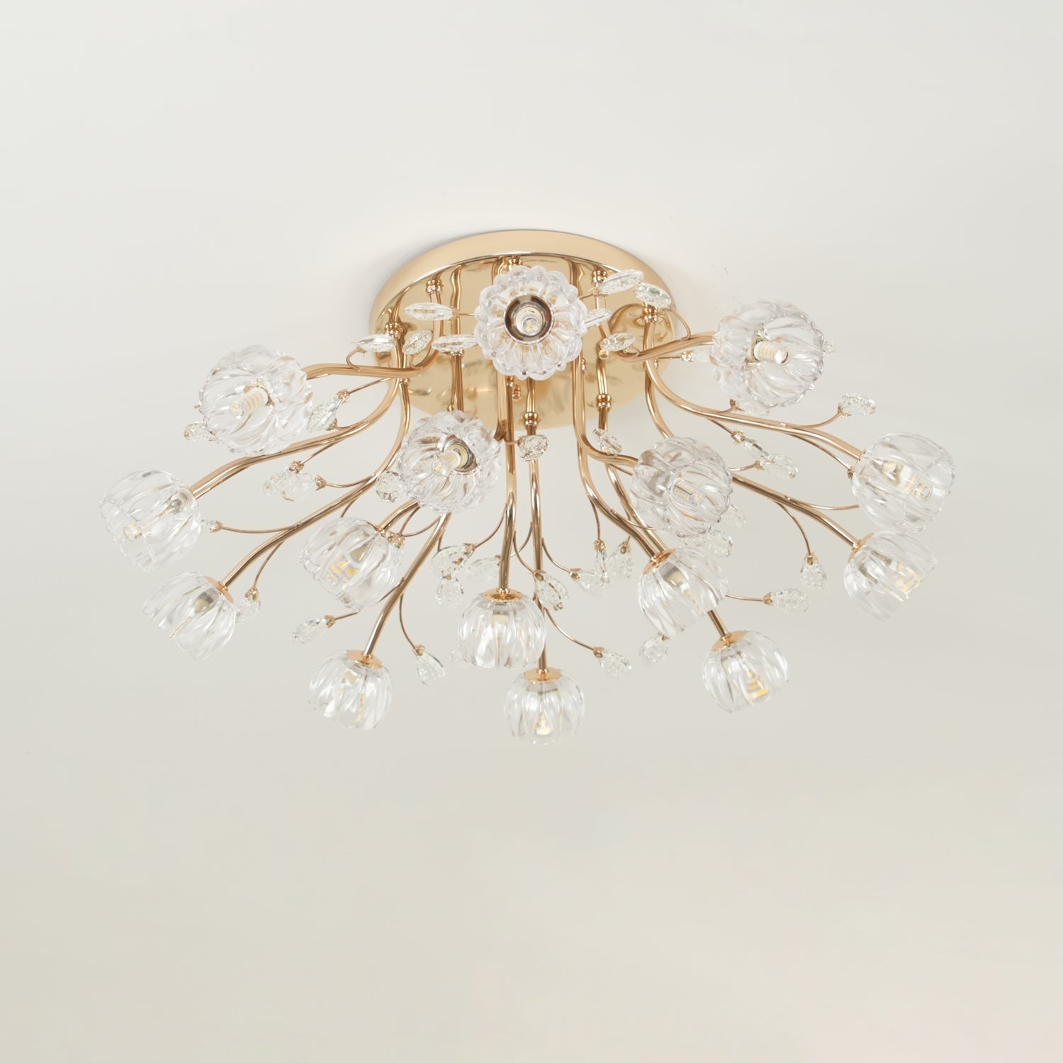 Fioris Postmodern Luxury Flower Crystal Ceiling Light-Neutral Decor