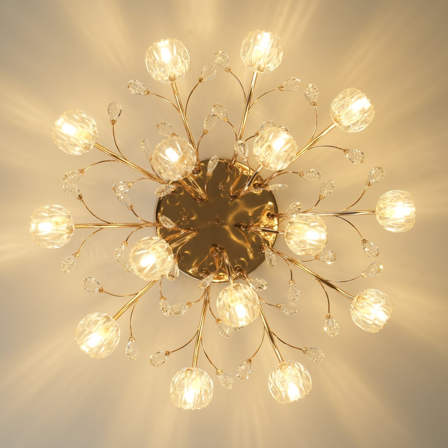 Fioris Postmodern Luxury Flower Crystal Ceiling Light-Neutral Decor