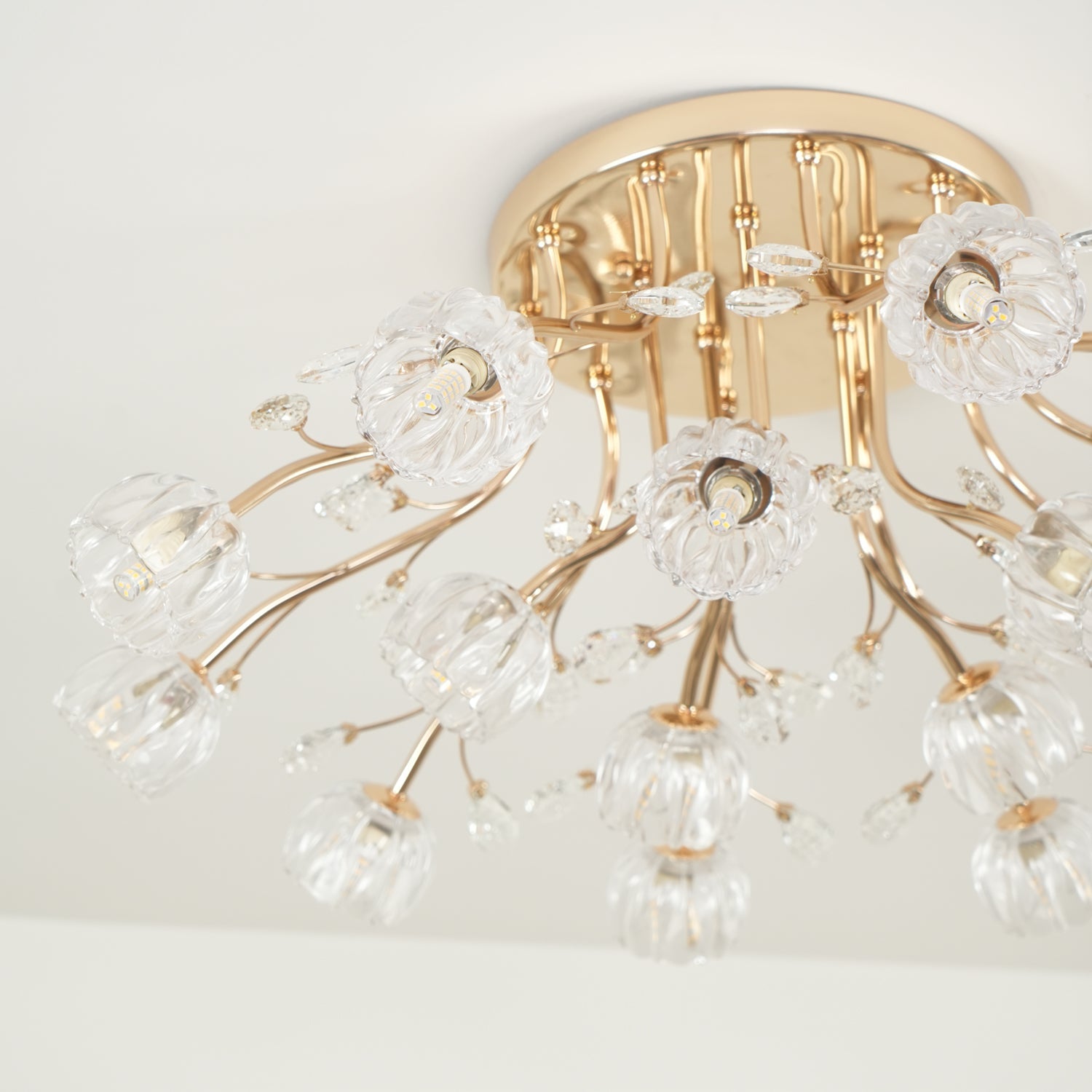 Fioris Postmodern Luxury Flower Crystal Ceiling Light-Neutral Decor