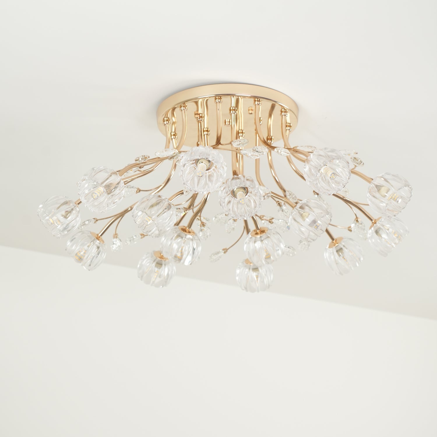 Fioris Postmodern Luxury Flower Crystal Ceiling Light-Neutral Decor