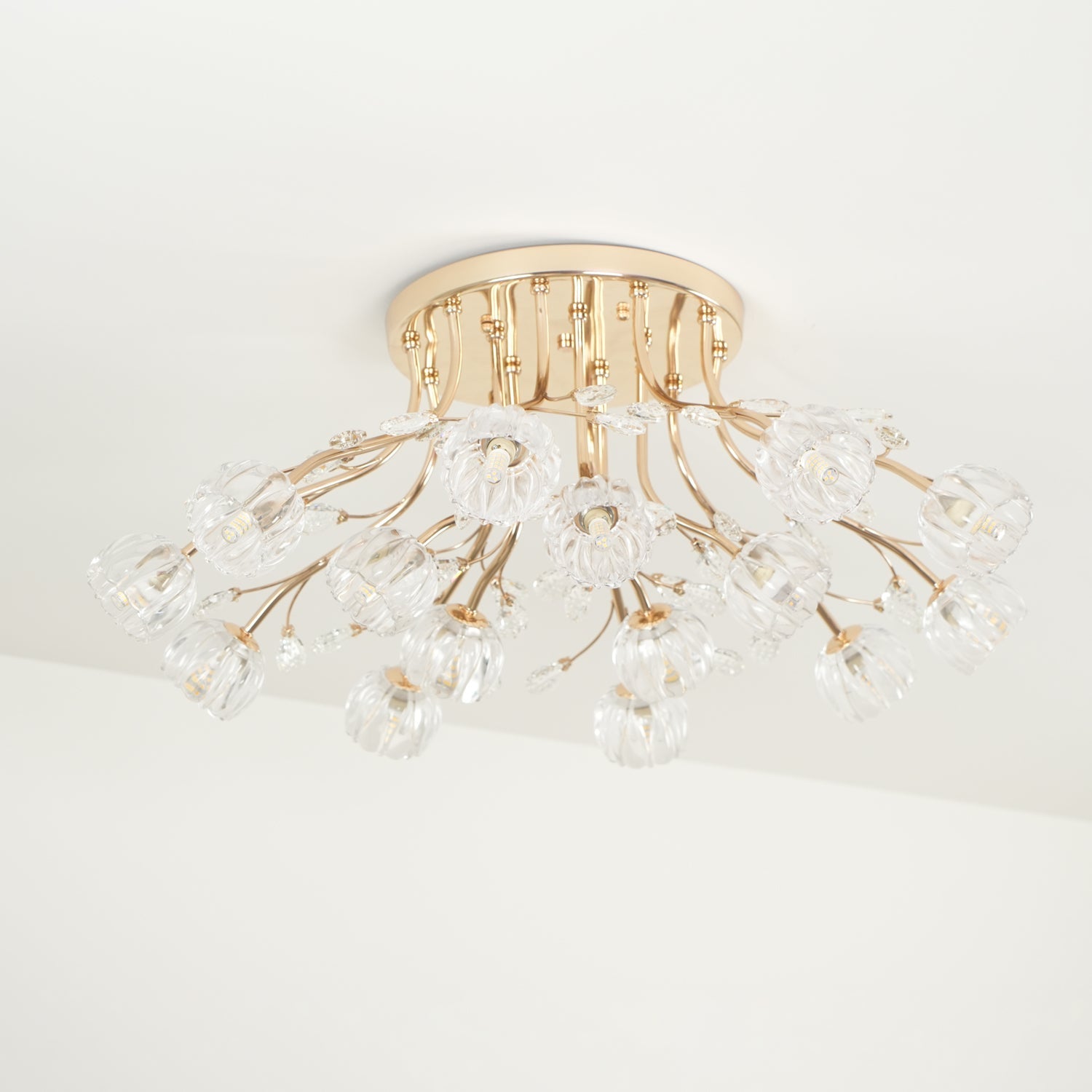 Fioris Postmodern Luxury Flower Crystal Ceiling Light-Neutral Decor