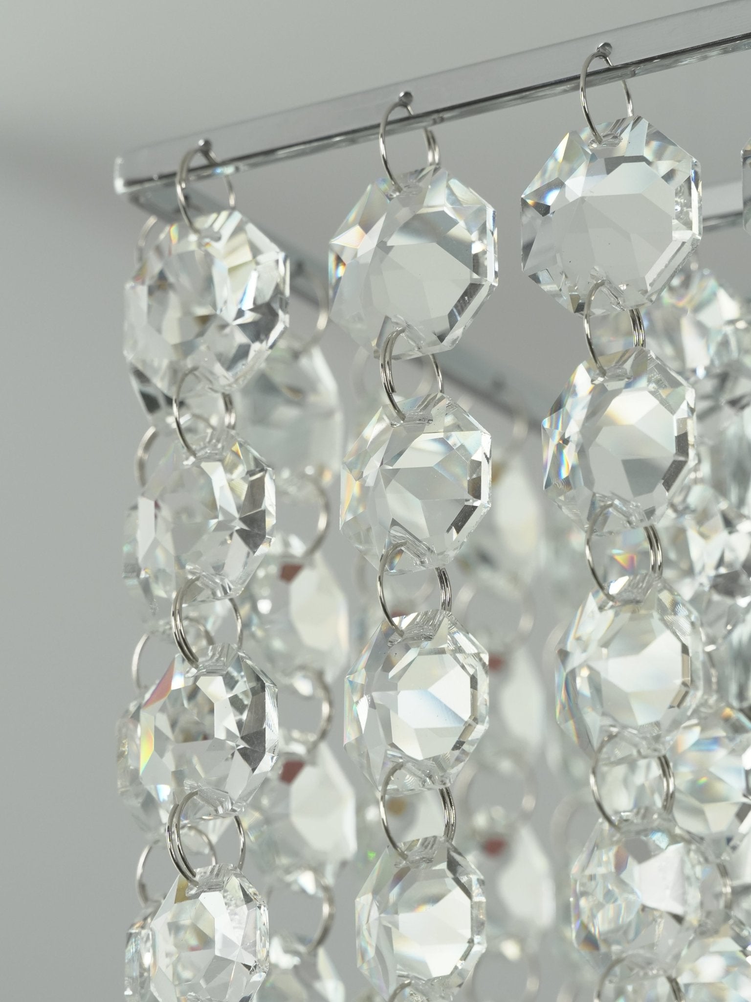 Crystal Frame Chandelier-Neutral Decor