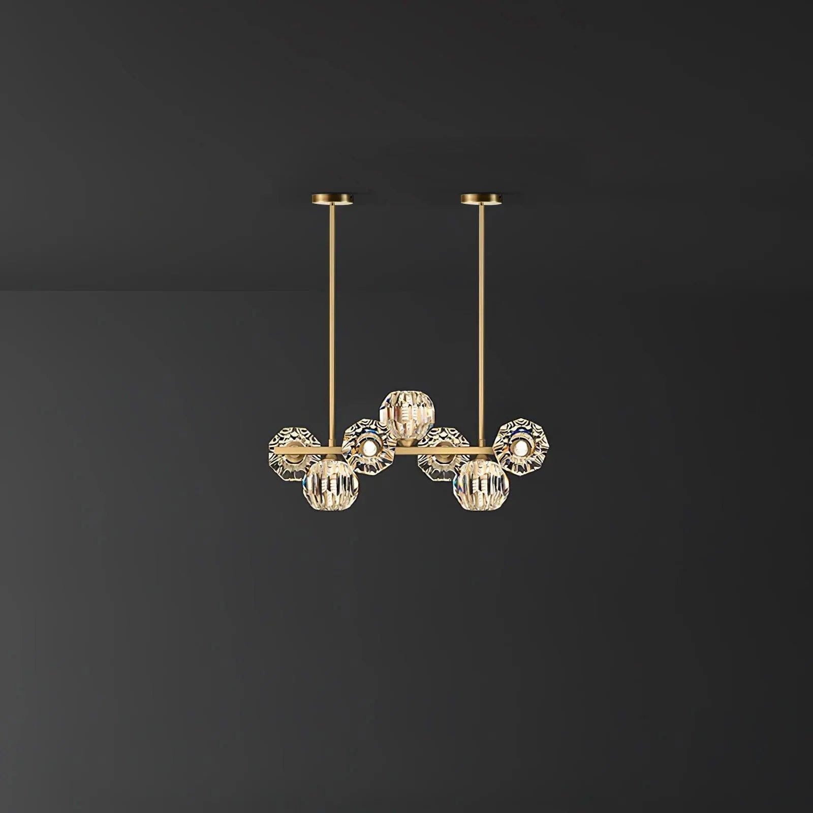 Drivel Postmodern Luxury Ball Brass Crystal Glass Chandelier-Neutral Decor