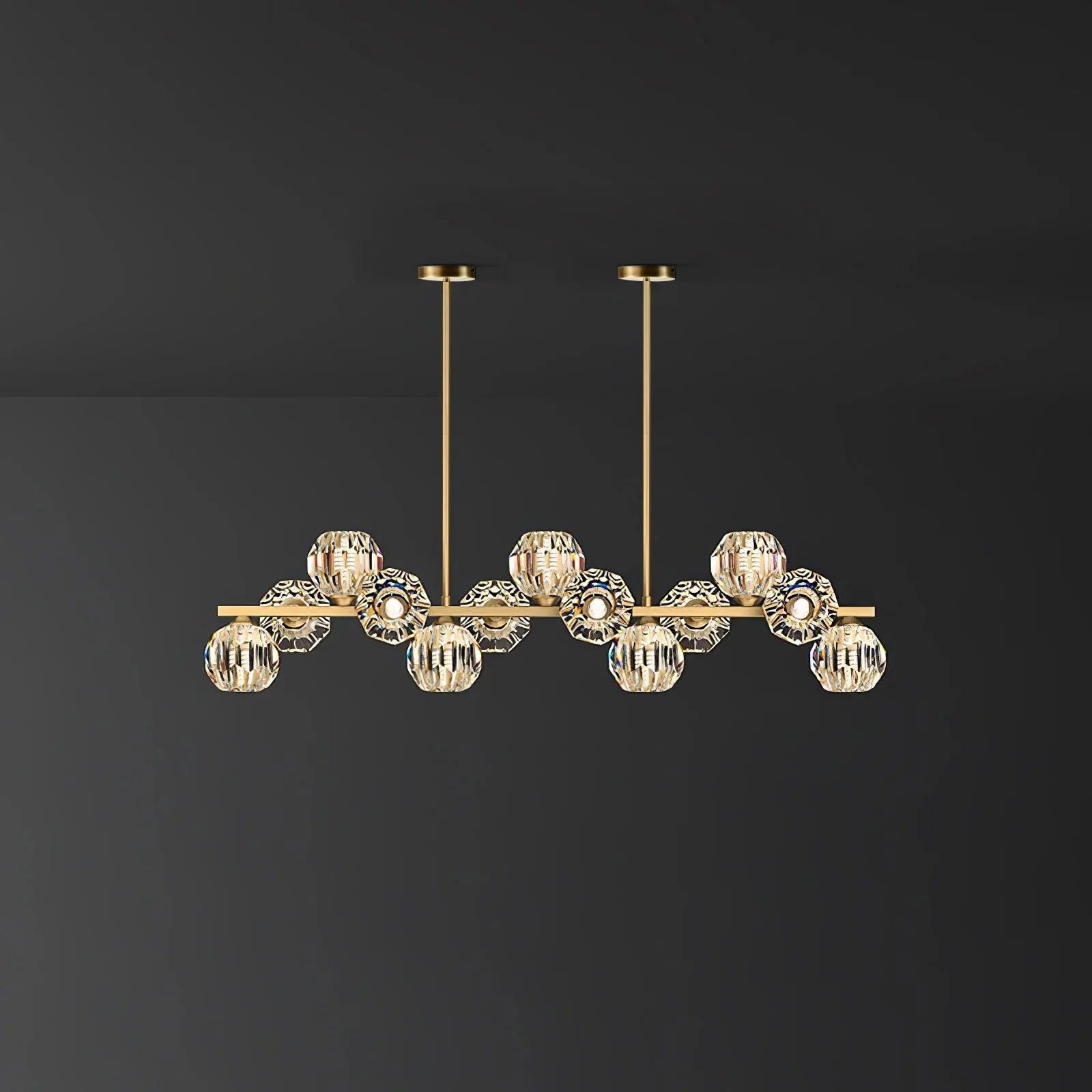Drivel Postmodern Luxury Ball Brass Crystal Glass Chandelier-Neutral Decor