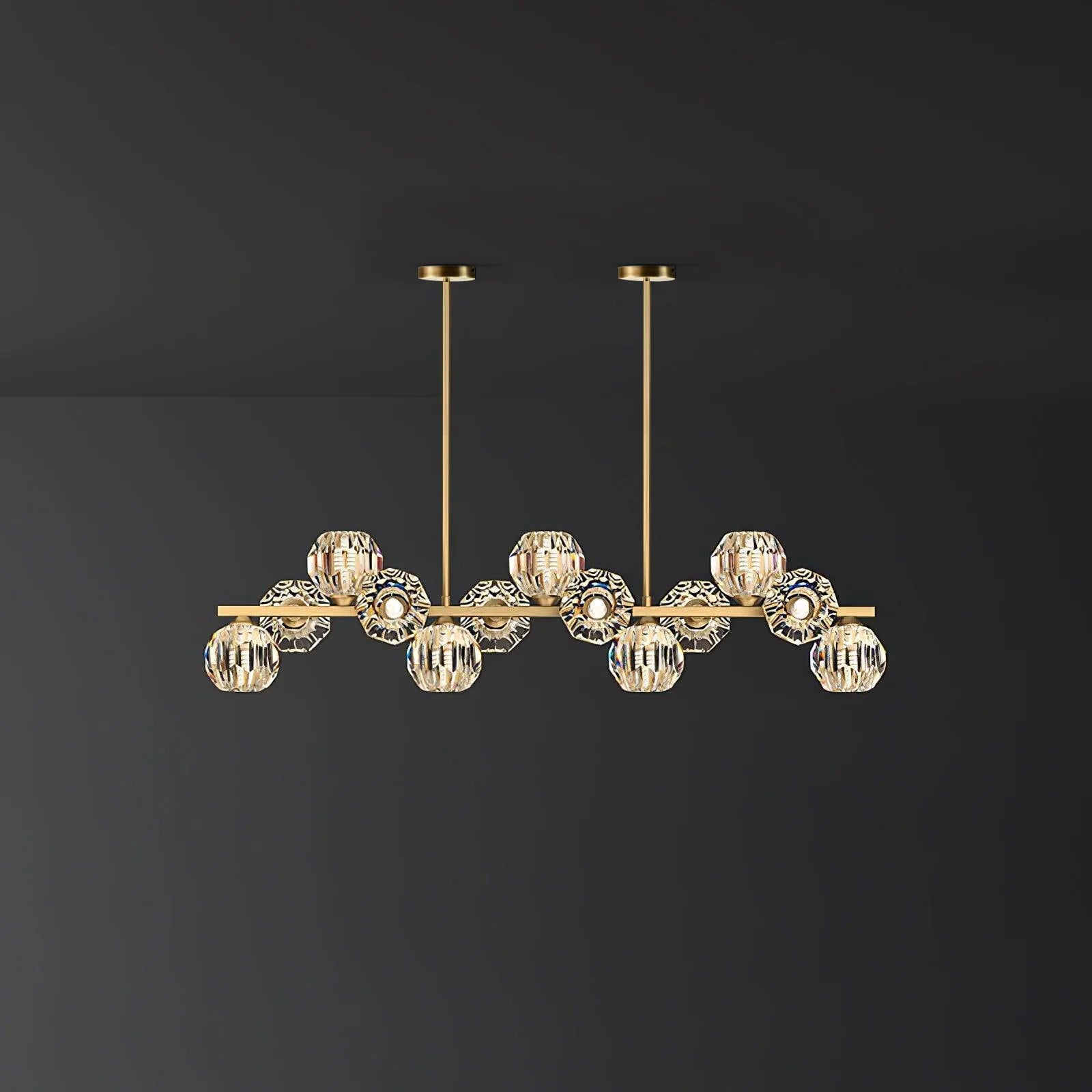 Crystal Glass Ball Chandelier-Neutral Decor