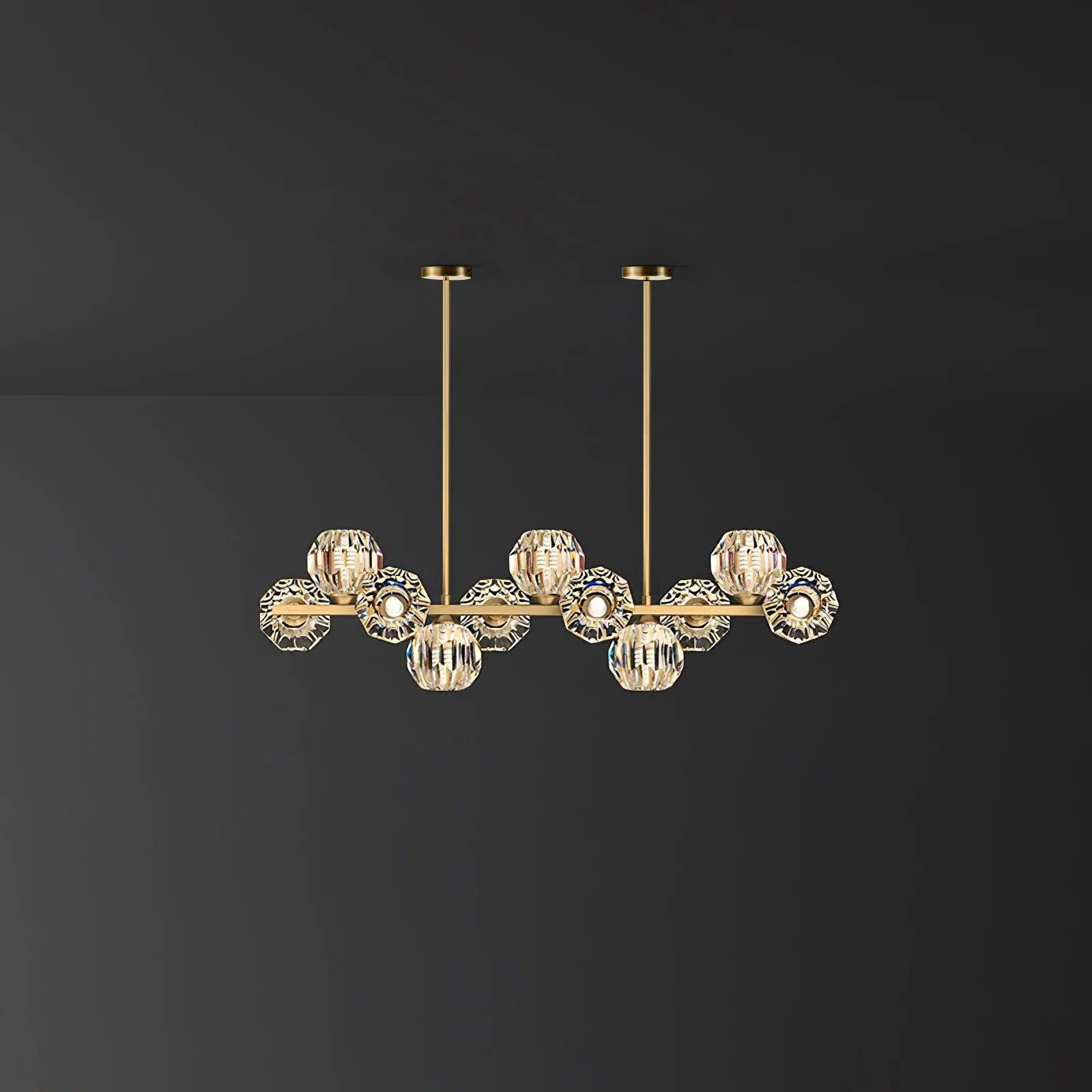 Drivel Postmodern Luxury Ball Brass Crystal Glass Chandelier-Neutral Decor