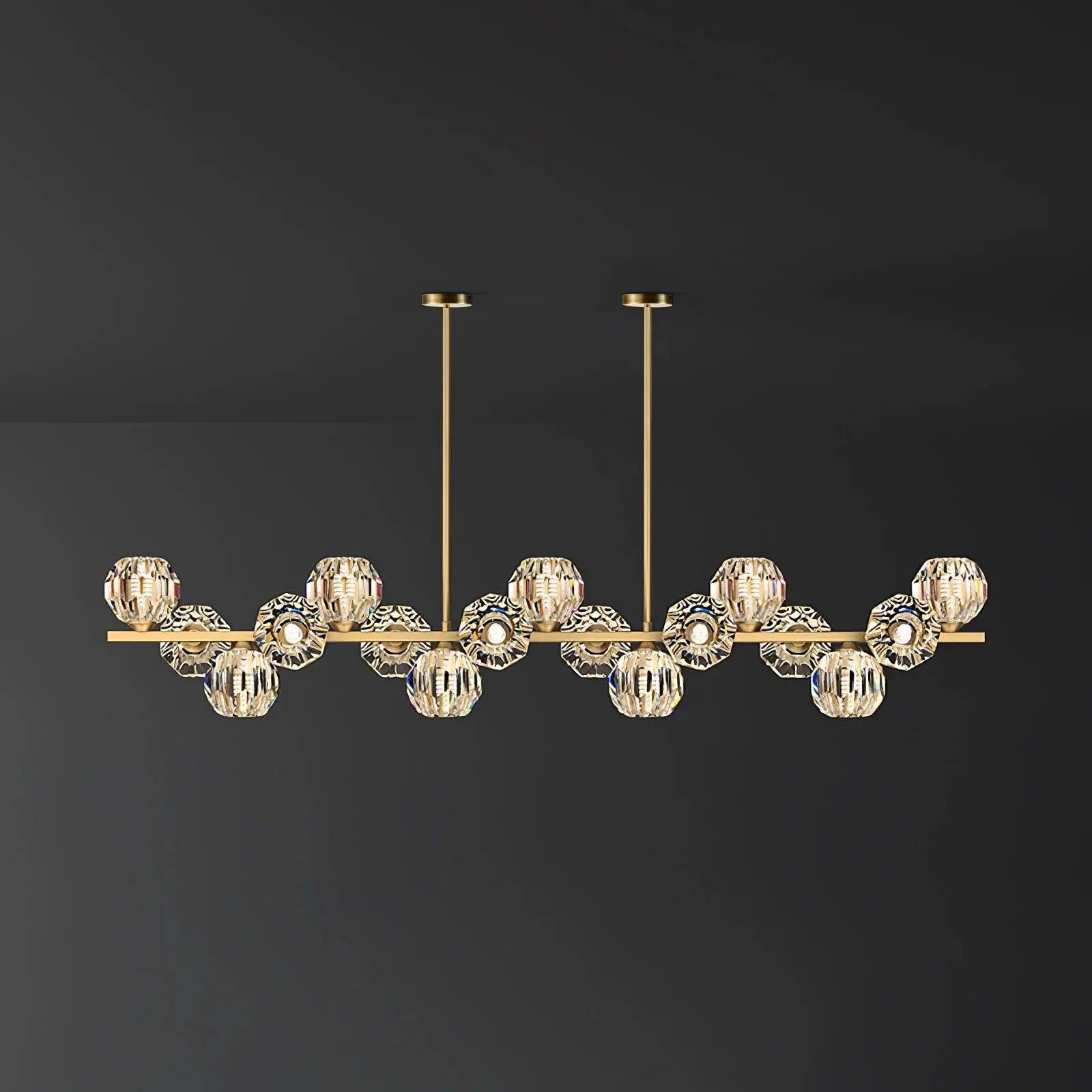 Drivel Postmodern Luxury Ball Brass Crystal Glass Chandelier-Neutral Decor
