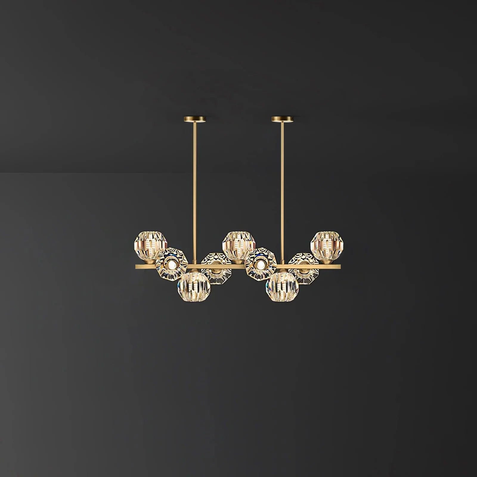 Drivel Postmodern Luxury Ball Brass Crystal Glass Chandelier-Neutral Decor