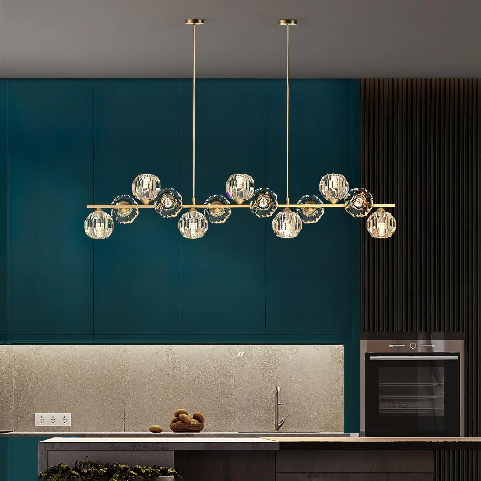 Drivel Postmodern Luxury Ball Brass Crystal Glass Chandelier-Neutral Decor