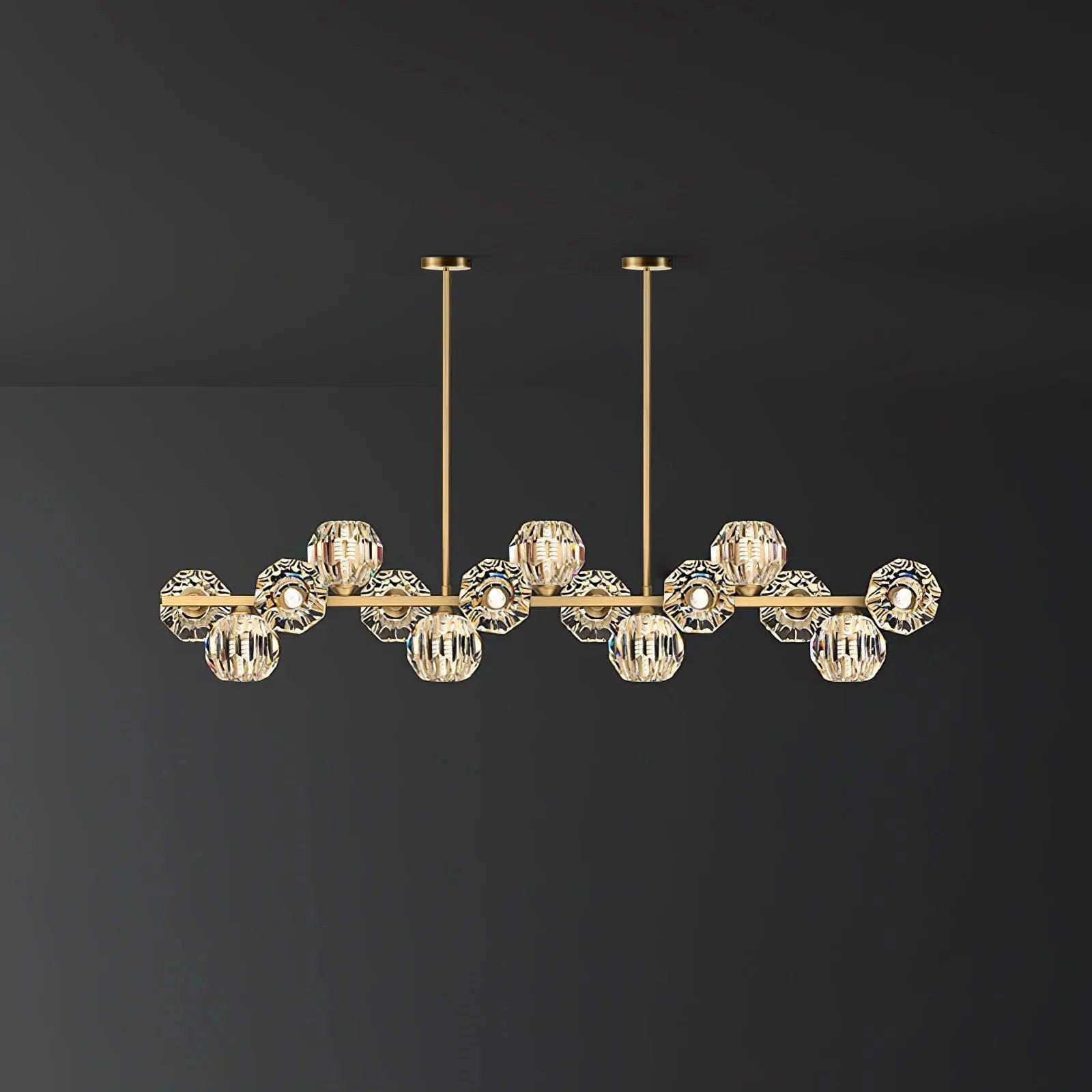 Drivel Postmodern Luxury Ball Brass Crystal Glass Chandelier-Neutral Decor