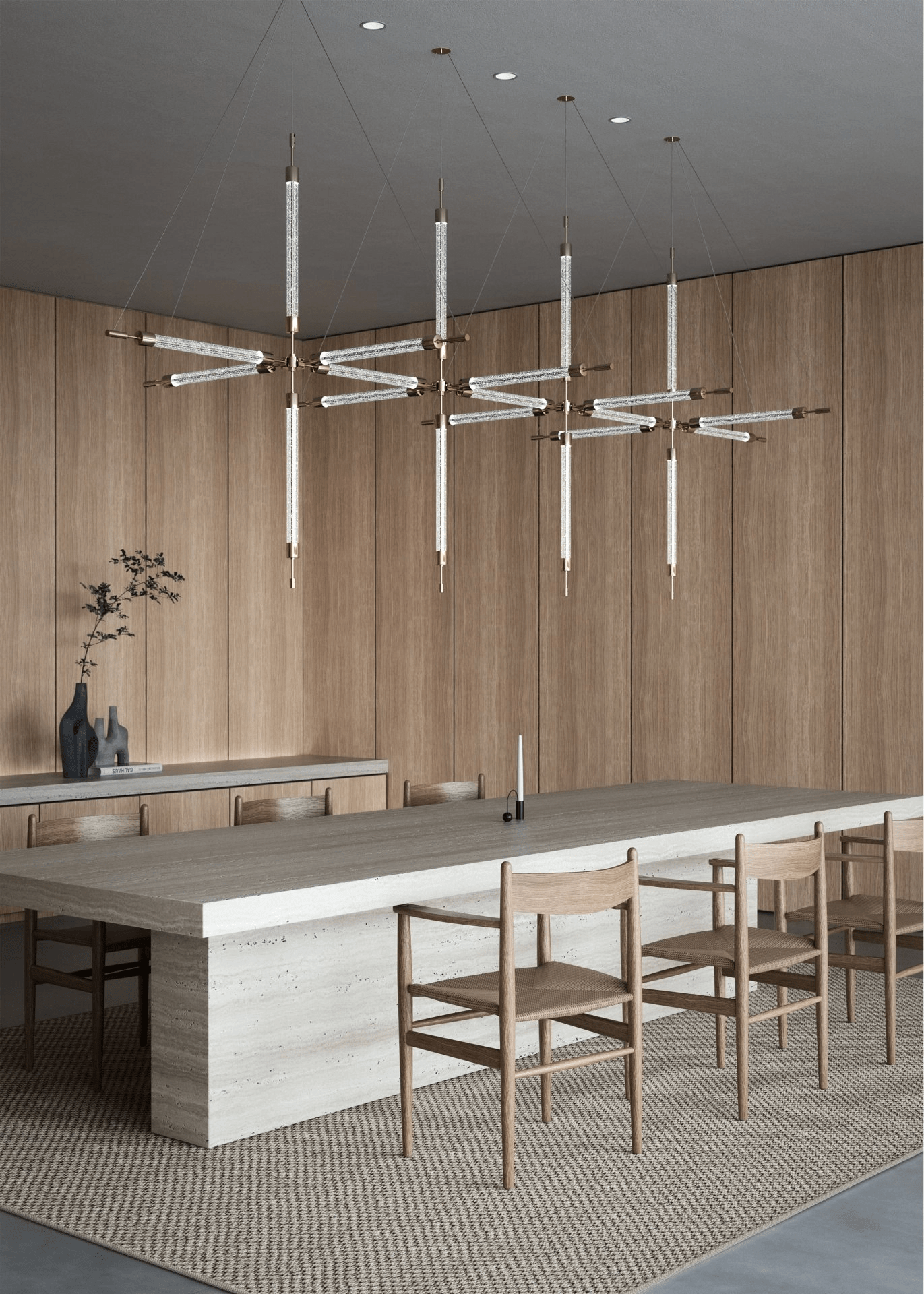 Crystal Grid Customize Chandelier-Neutral Decor