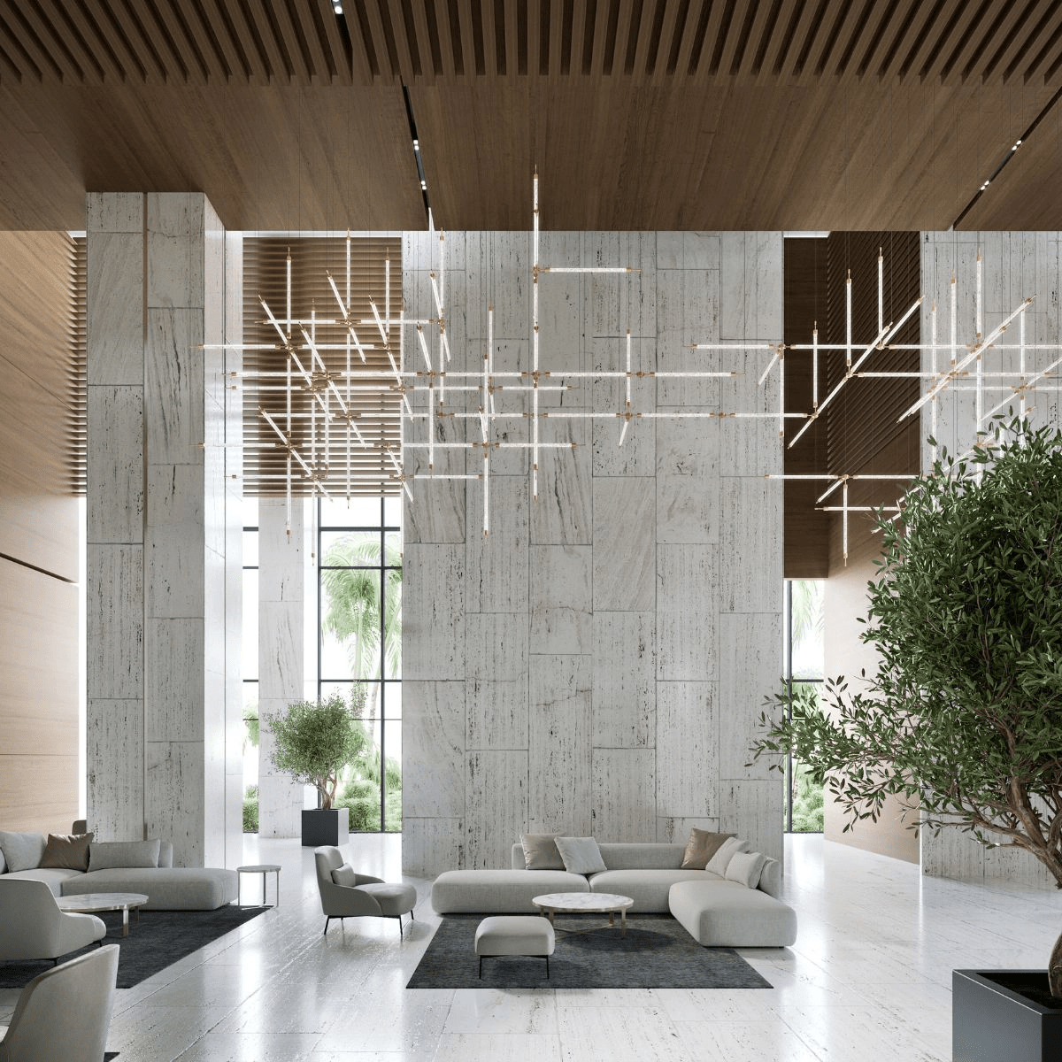 Crystal Grid Customize Chandelier-Neutral Decor