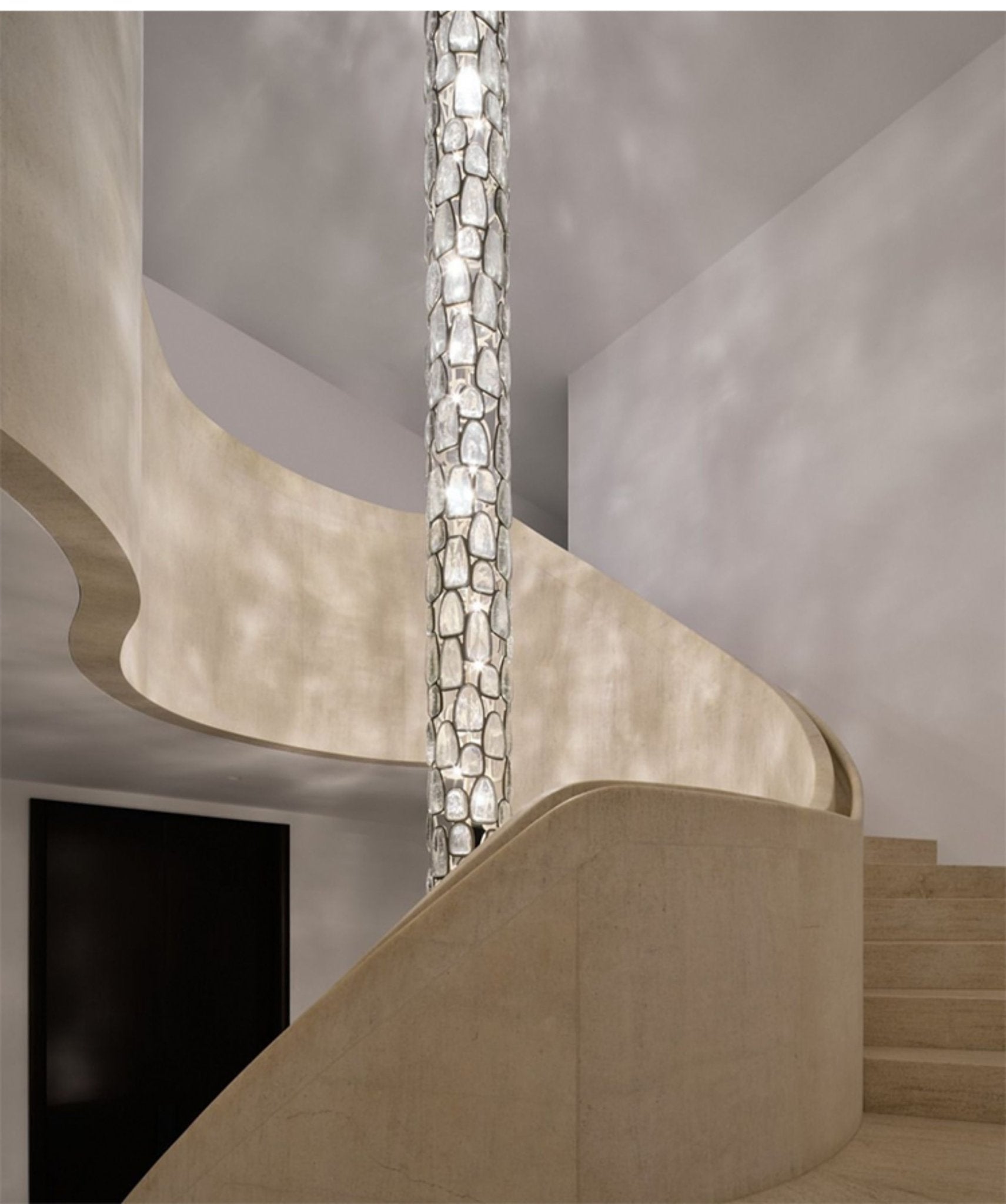 Crystal Mosaic Chandelier-Neutral Decor