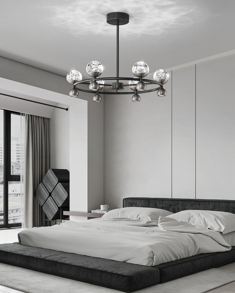 Lumiryn Orbital Glass Globe Chandelier-Neutral Decor