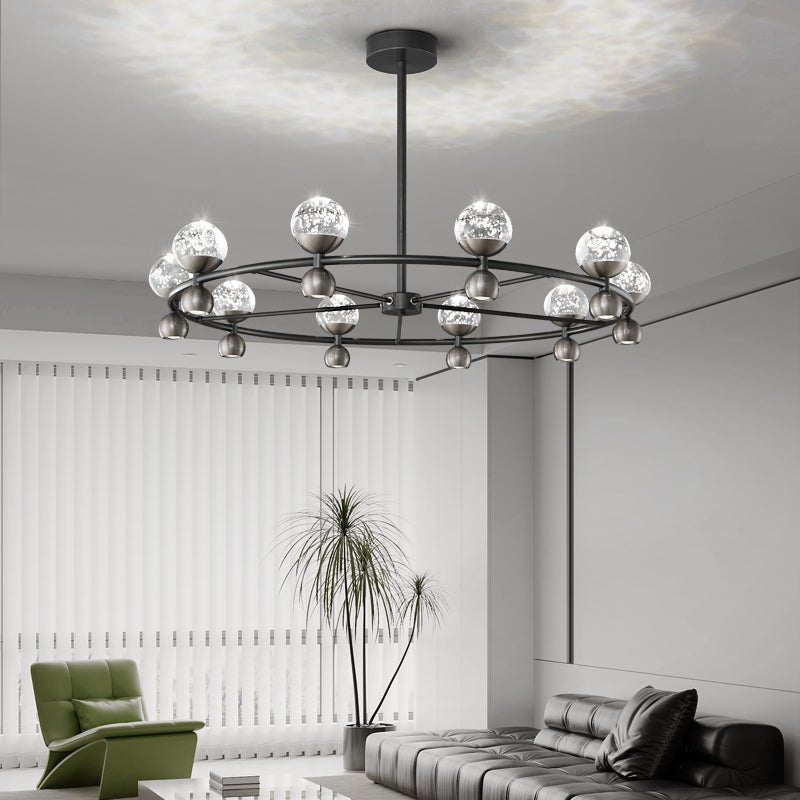 Lumiryn Orbital Glass Globe Chandelier-Neutral Decor