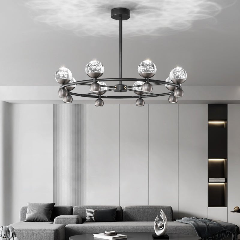 Lumiryn Orbital Glass Globe Chandelier-Neutral Decor