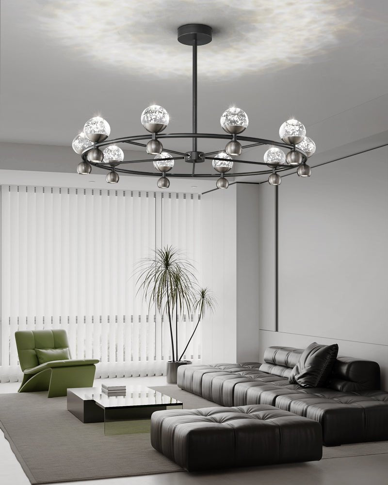 Lumiryn Orbital Glass Globe Chandelier-Neutral Decor