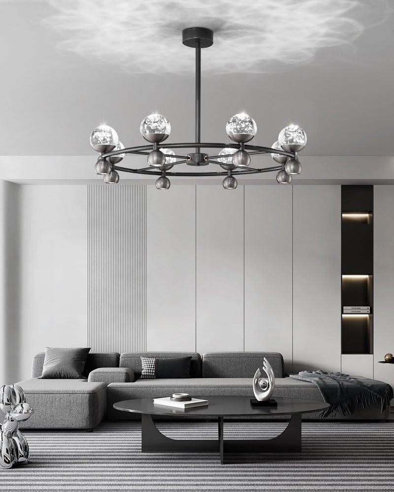 Lumiryn Orbital Glass Globe Chandelier-Neutral Decor