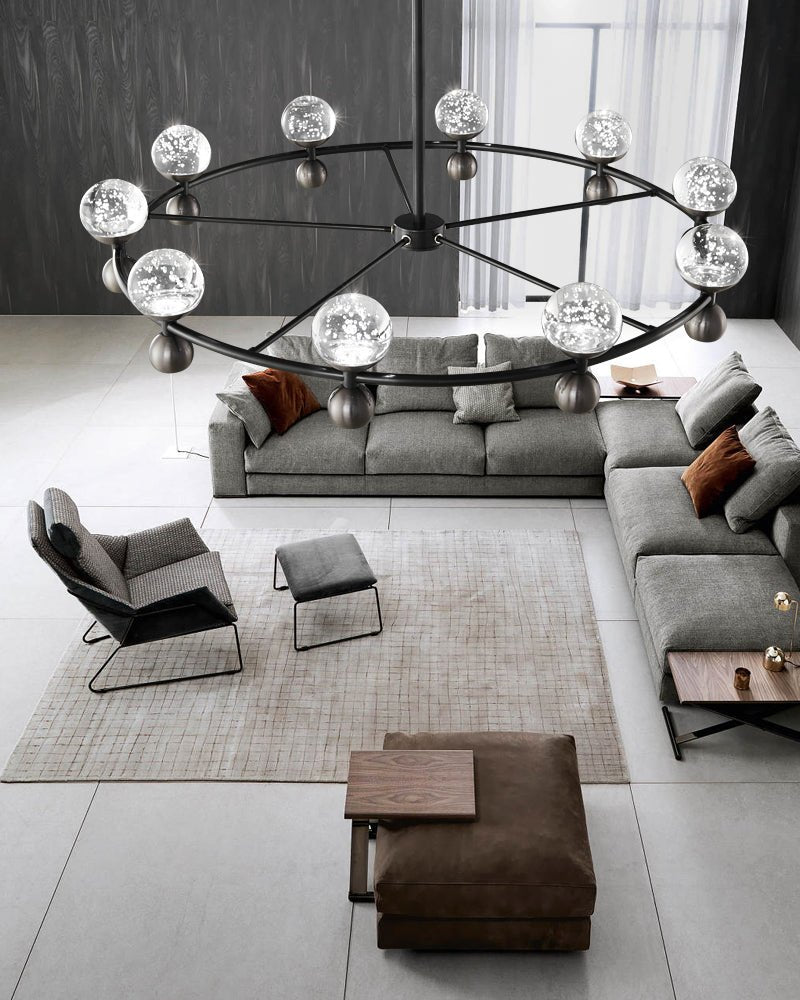 Lumiryn Orbital Glass Globe Chandelier-Neutral Decor