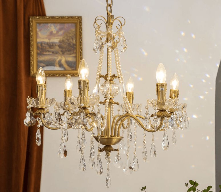 Lustra Chandelier Crystal Pearl-Neutral Decor