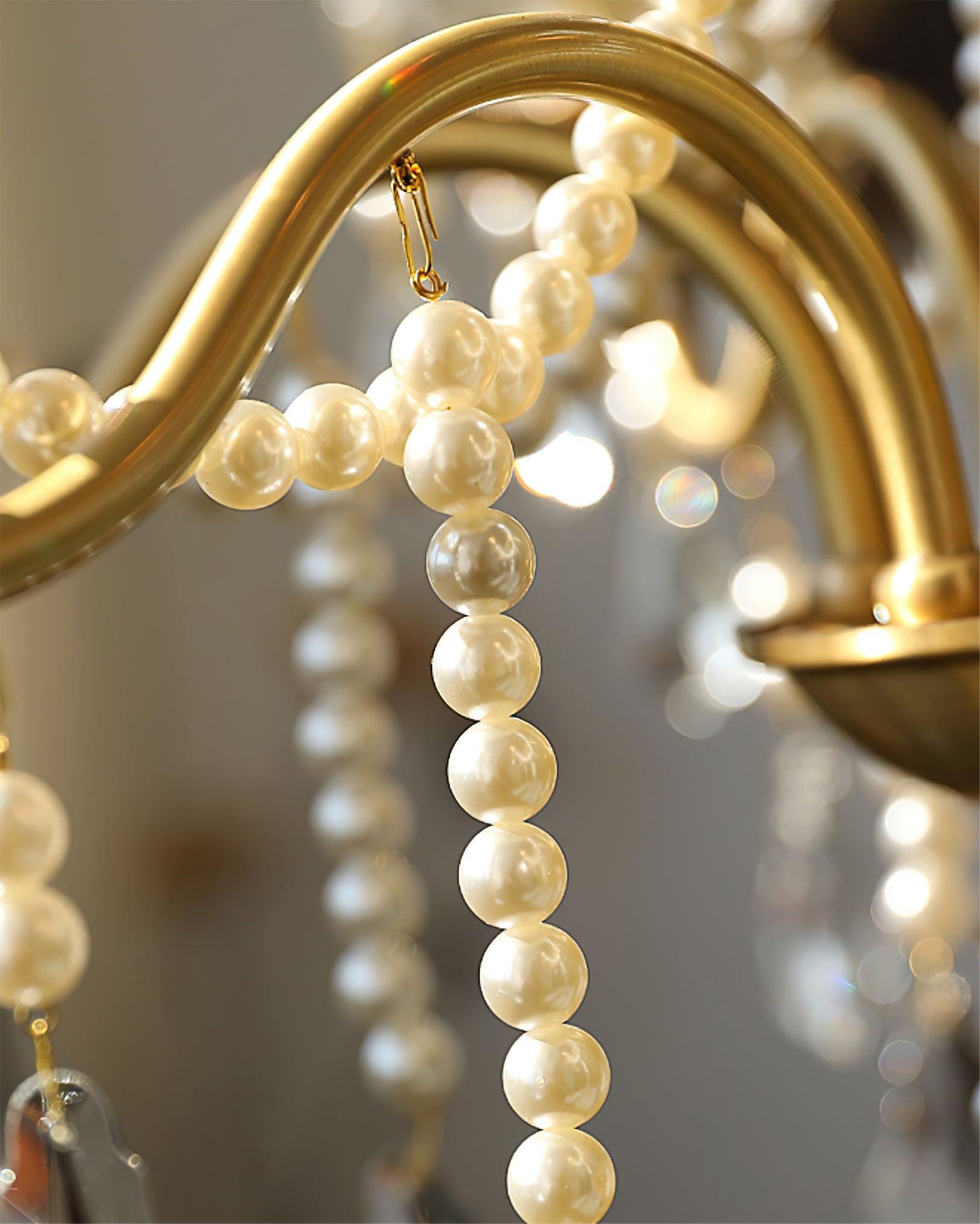 Lustra Chandelier Crystal Pearl-Neutral Decor