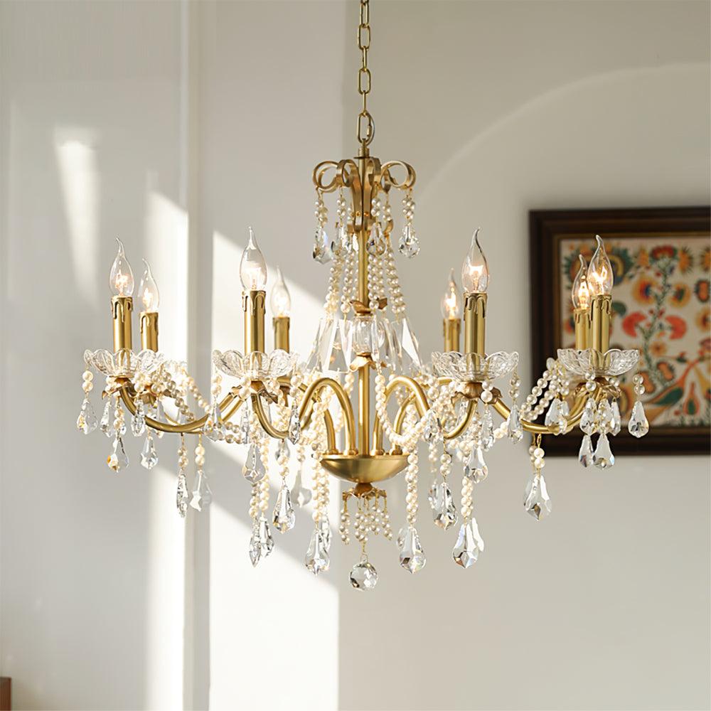 Lustra Chandelier Crystal Pearl-Neutral Decor