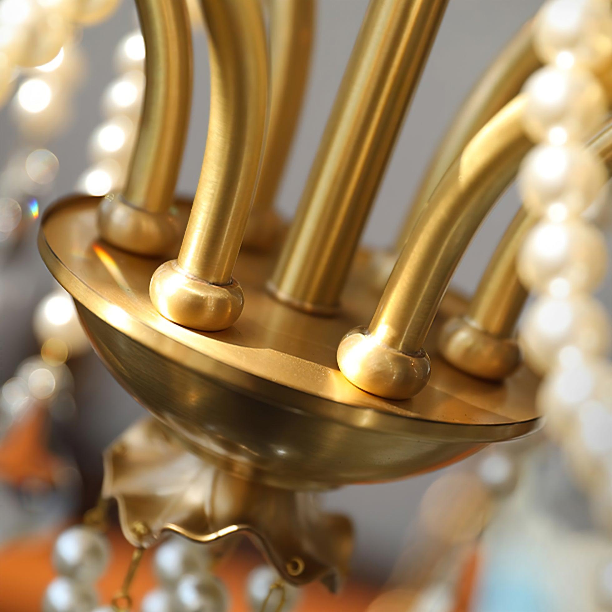 Lustra Chandelier Crystal Pearl-Neutral Decor